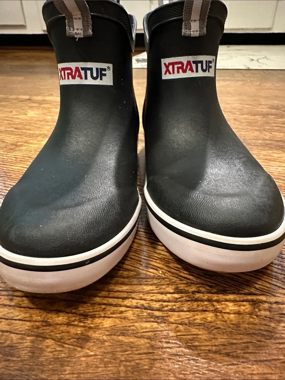 XTRATUF Kids' Black Waterproof Slip-On Rain Boots